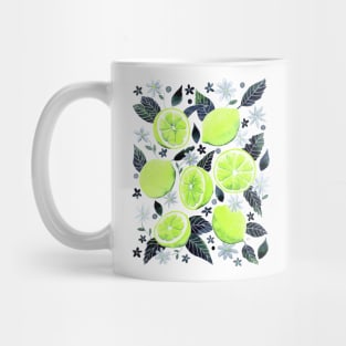 Watercolor Limes Pattern Mug